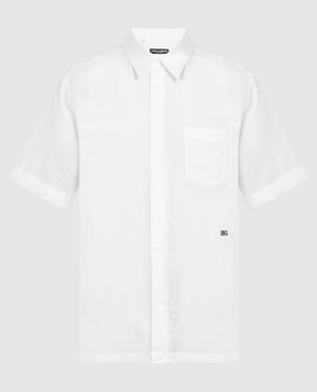 Dolce&Gabbana Біла сорочка з льону G5KE1TFU4IK