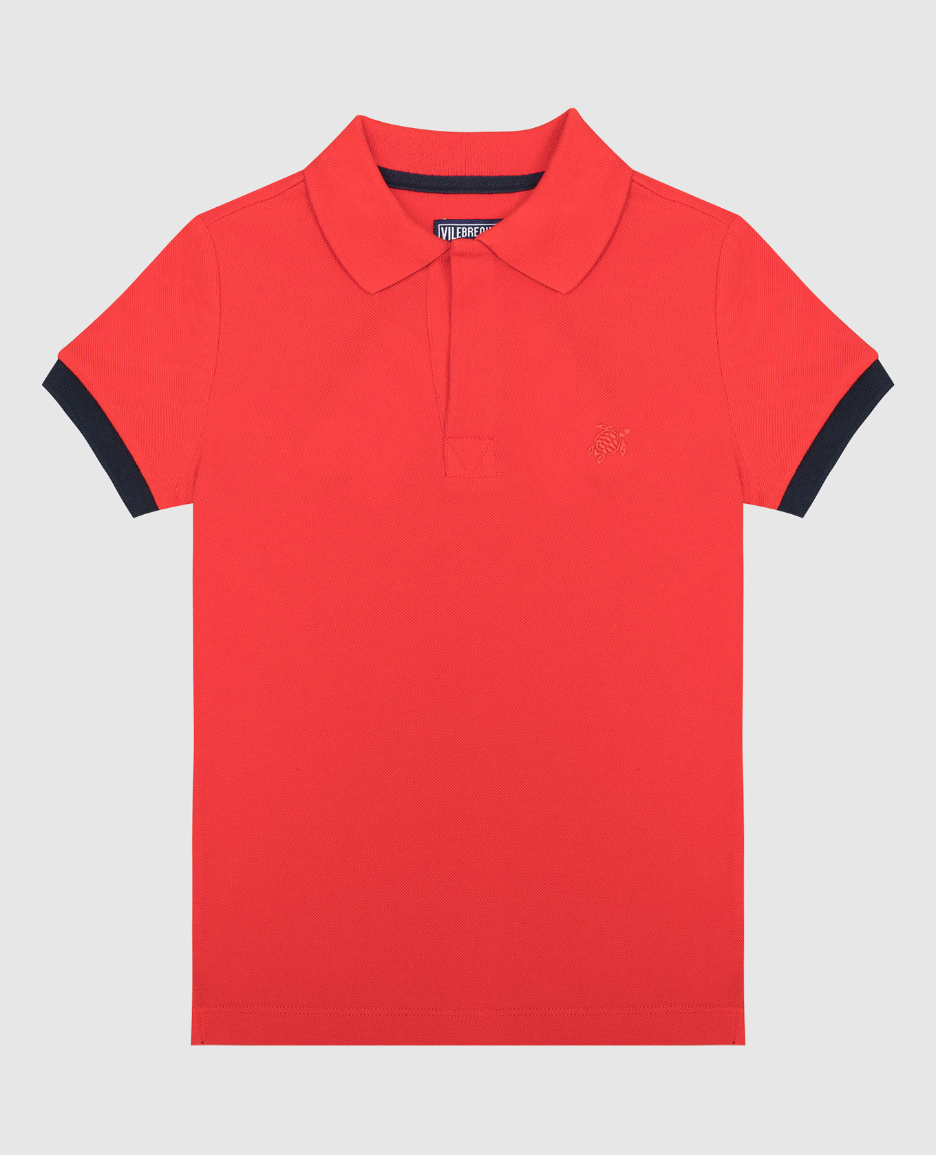 Pantin red logo embroidered polo shirt for kids
