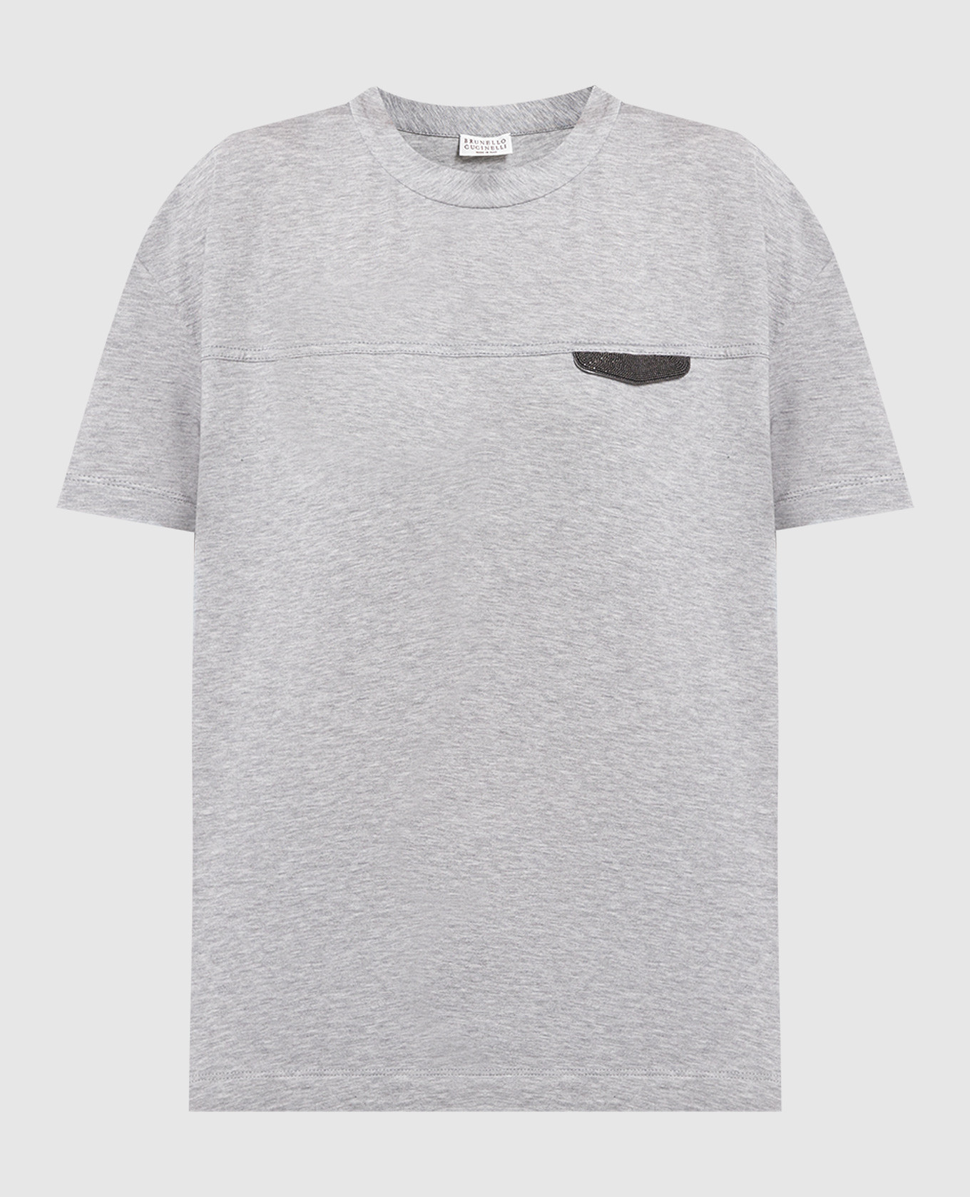 Gray t-shirt with monil chain