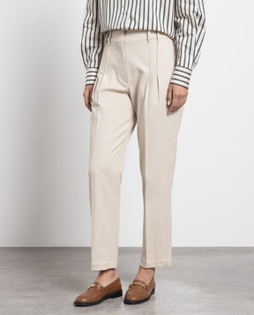 Brunello Cucinelli Бежевые брюки MP126P8423