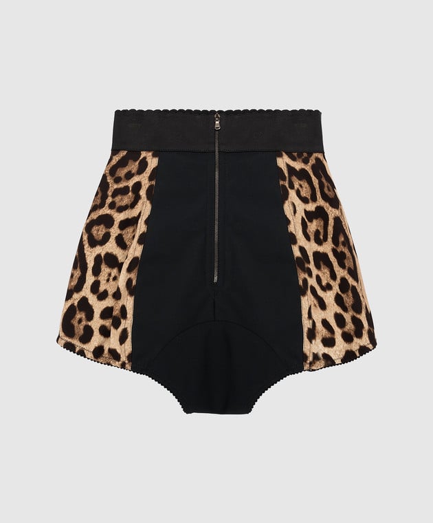 Dolce&Gabbana Brown shorts in a leopard print FTAG1TFSADD image 2