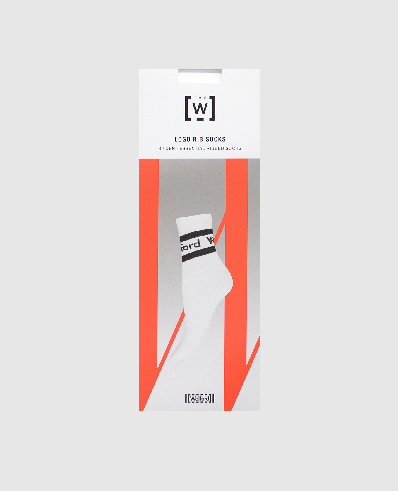 

Белые носки Logo rib 80 DEN, Белый, Носки