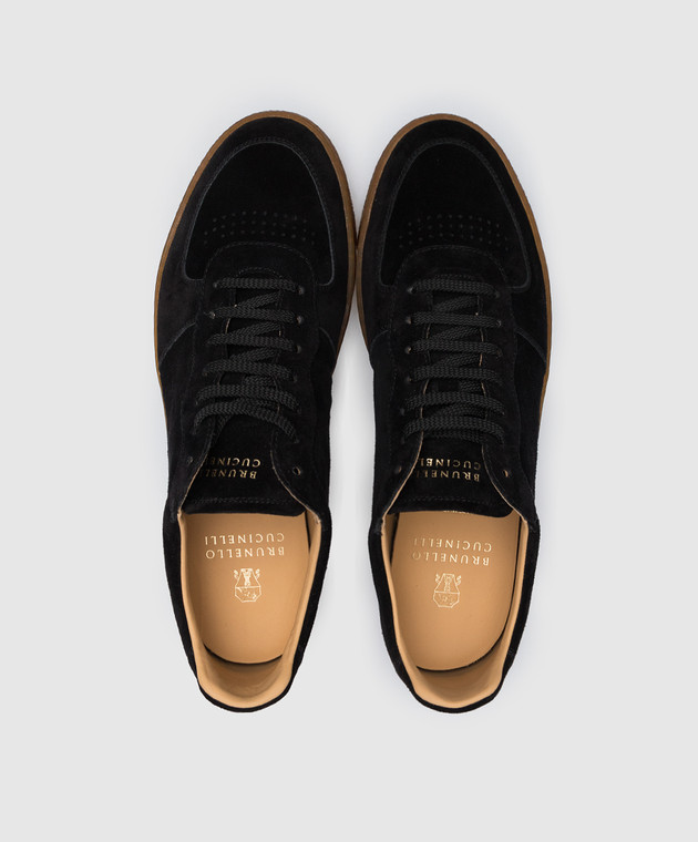 Brunello Cucinelli Черные замшевые сникеры MZUSILN272 изображение 4