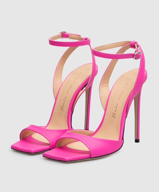 Babe Pay Pls Pink leather sandals 254103PINK image 2