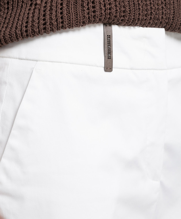 Peserico Білі штани з відворотами P0462900981 зображення 5