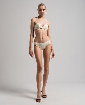 Ermanno Scervino Білий купальник з вишивкою з люрексом D384Y316BBWE317BWE
