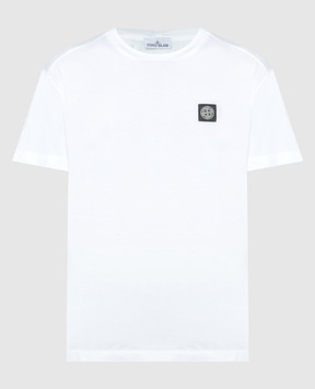Stone Island Біла футболка з нашивкою логотипа 801524113