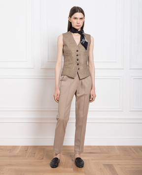 Brunello Cucinelli Коричневі чіноси з ланцюжком моніль MA126P7757