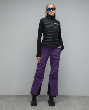 Moncler Grenoble Черная комбинированная куртка с логотипом 8G00014899JO