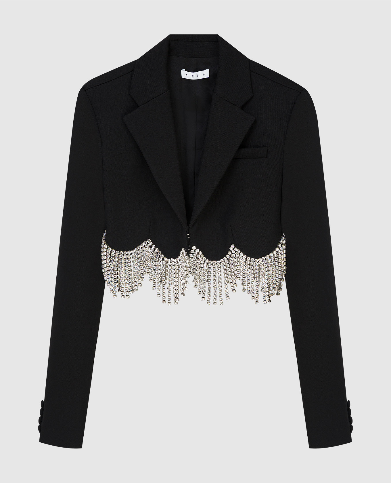 Black wool jacket with crystals