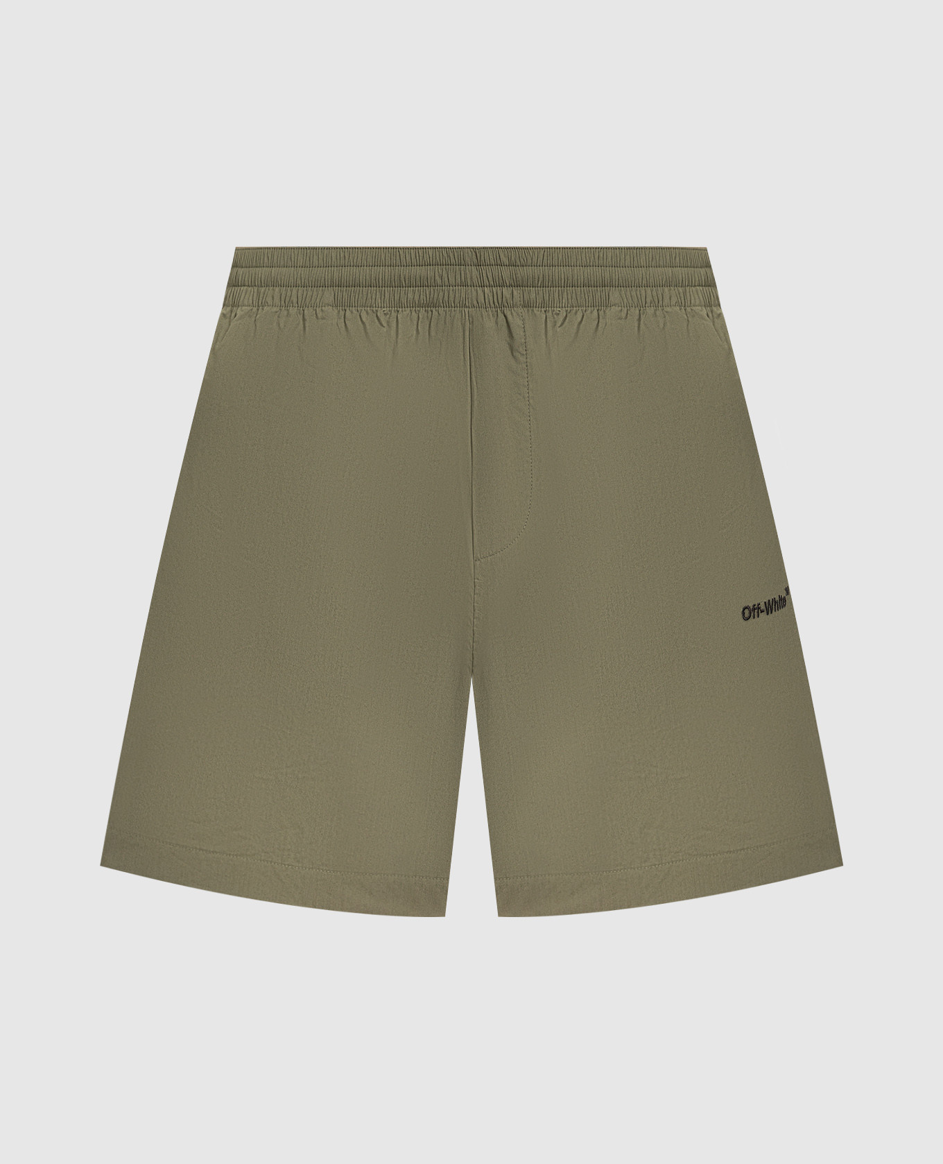 Green shorts with logo