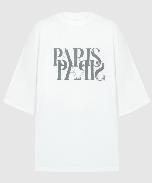 Anine Bing Avi Tee Paris white t shirt with print A082261112B