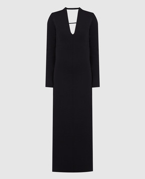 Khaite Черное платье макси с открытой спиной 8991400K400
