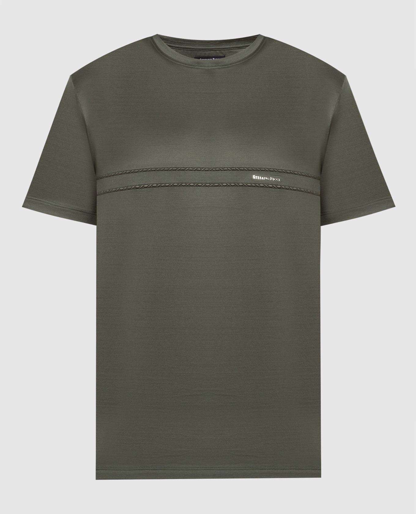 Green t-shirt with logo