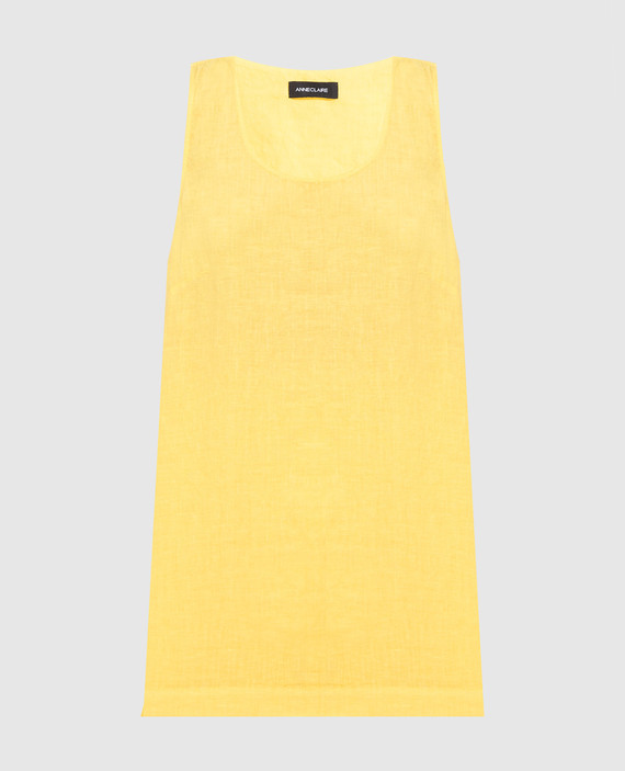 Yellow linen top