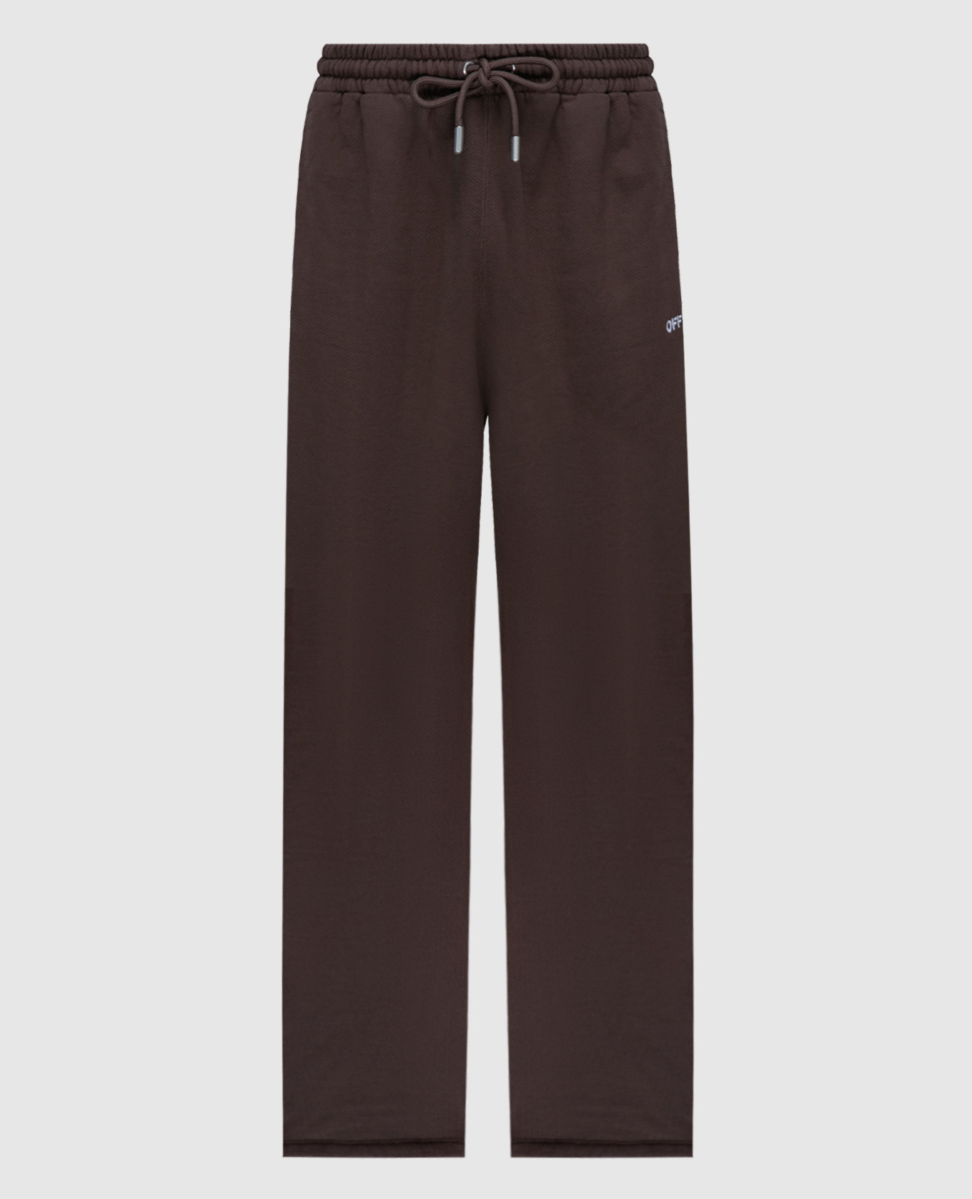 Brown sweatpants with logo embroidery