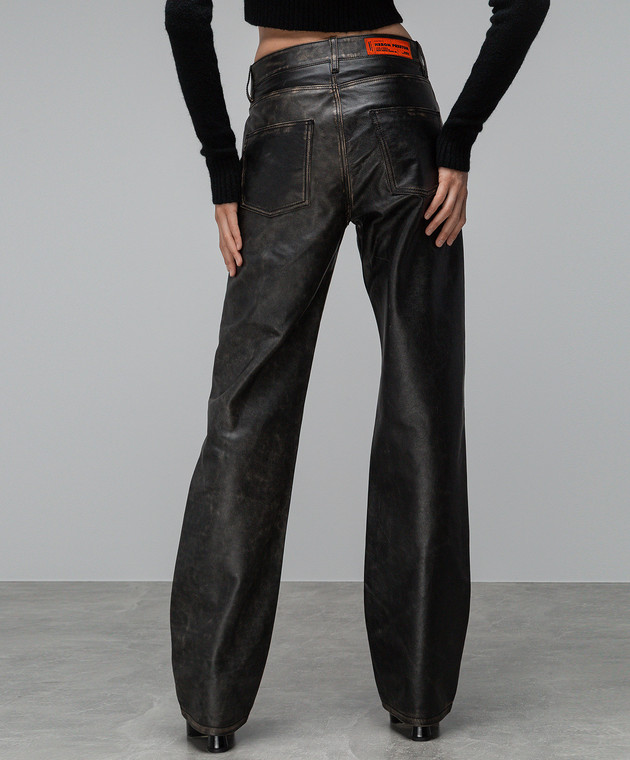 Heron Preston - Black leather pants HWJB004F23LEA001 - buy with