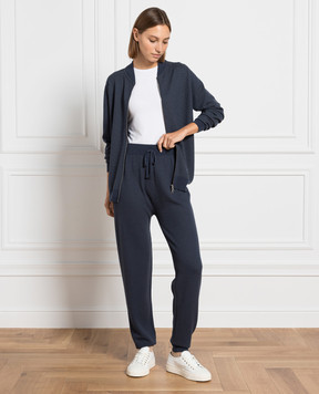 John Smedley Синя спортивна кофта Singular з вовни 16SINGULAR