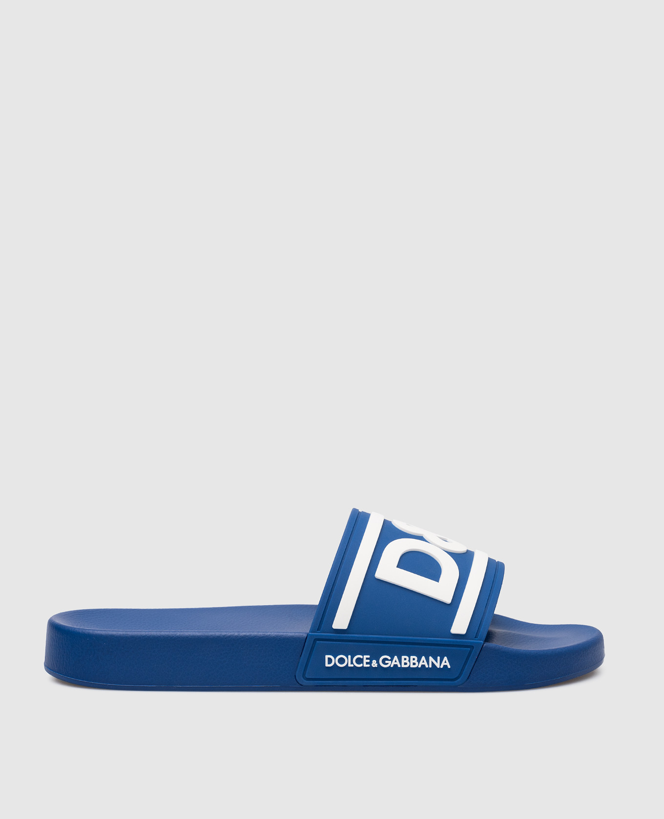 Blue sliders with textured logo