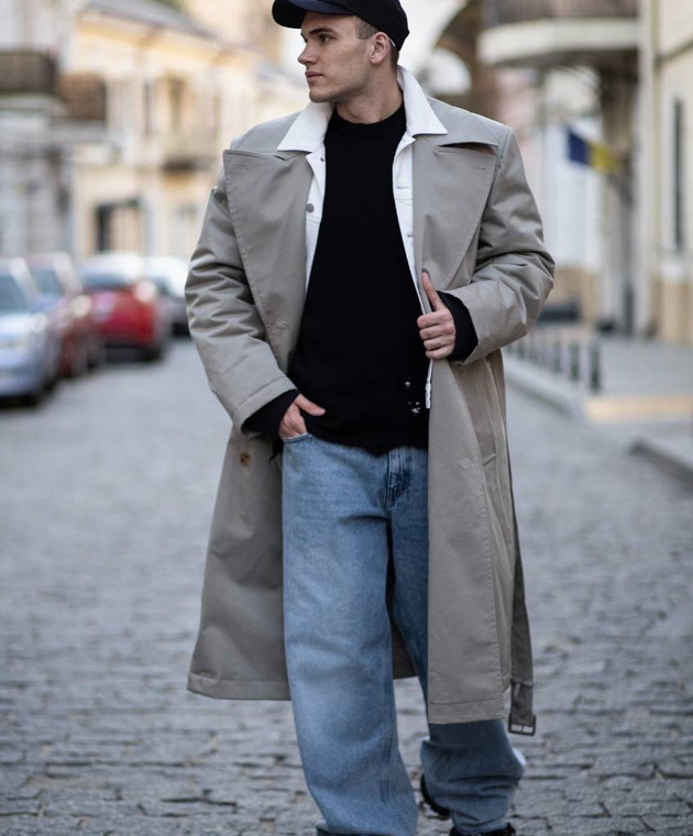 Maison Margiela MM6 Голубые джинсы с двойной конструкцией S62LB0148S30589 изображение 7