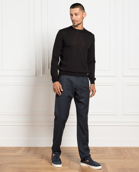 Canali Синие брюки из шерсти PR0125691678