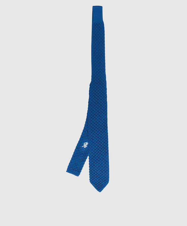 Stefano Ricci Дитяча синя краватка з шовку YCRM1600SETA зображення 2