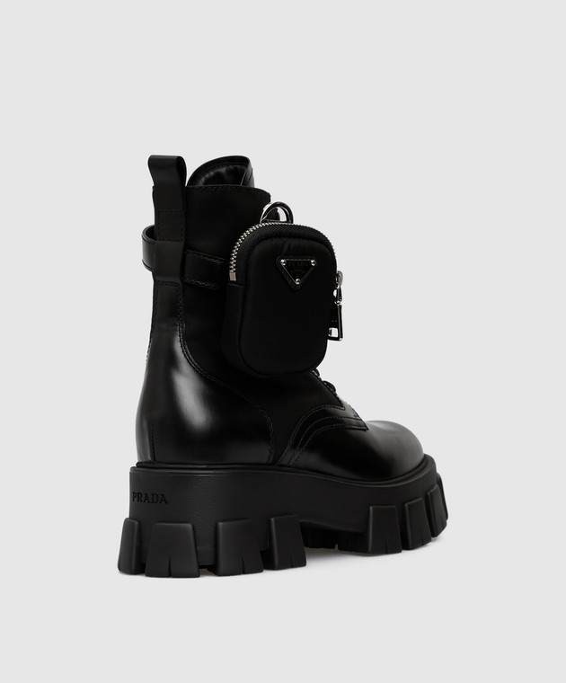 Prada Черные кожаные ботинки 1T255M3L09 изображение 4