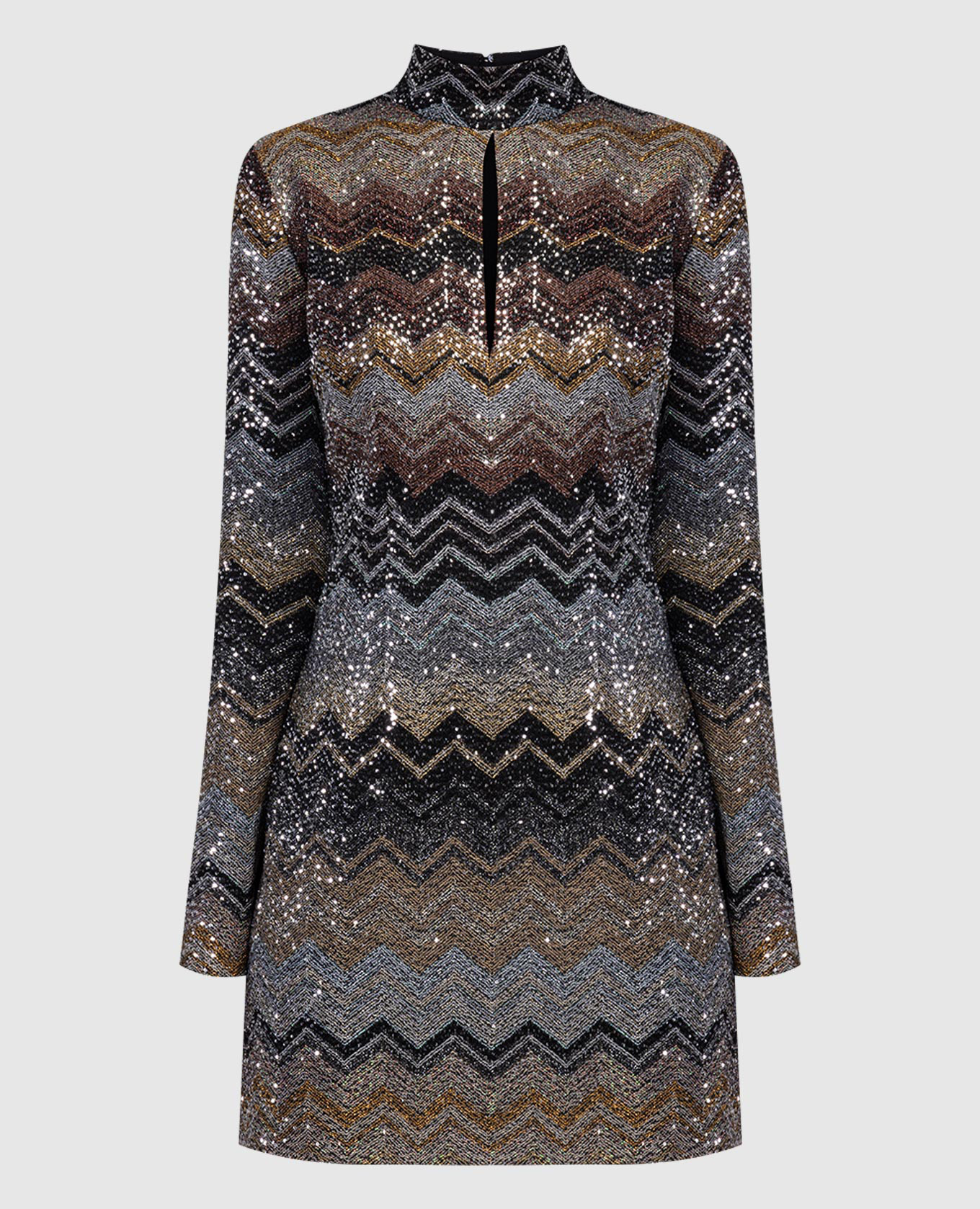 

Платье в геометрический узор с пайетками, Разноцветный, Повседневные платья