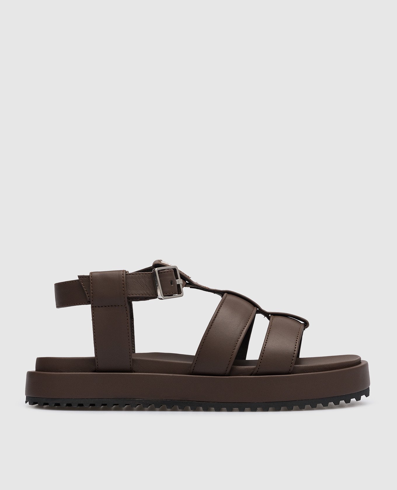 Santoni crossover-straps leather sandals - Black
