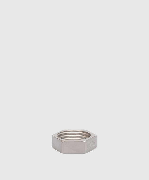 Vetements Silver ring with logo UE54RI160S image 3