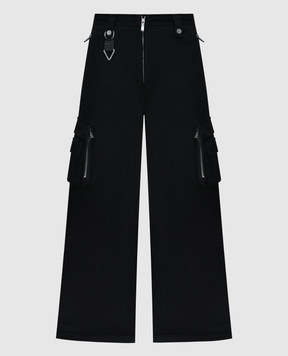 C2H4 Черные брюки-карго R007PT071B