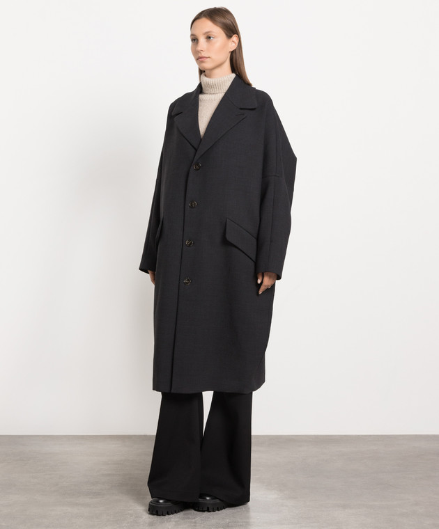 Maison Margiela MM6 Черное пальто S52AA0154S47850 изображение 3