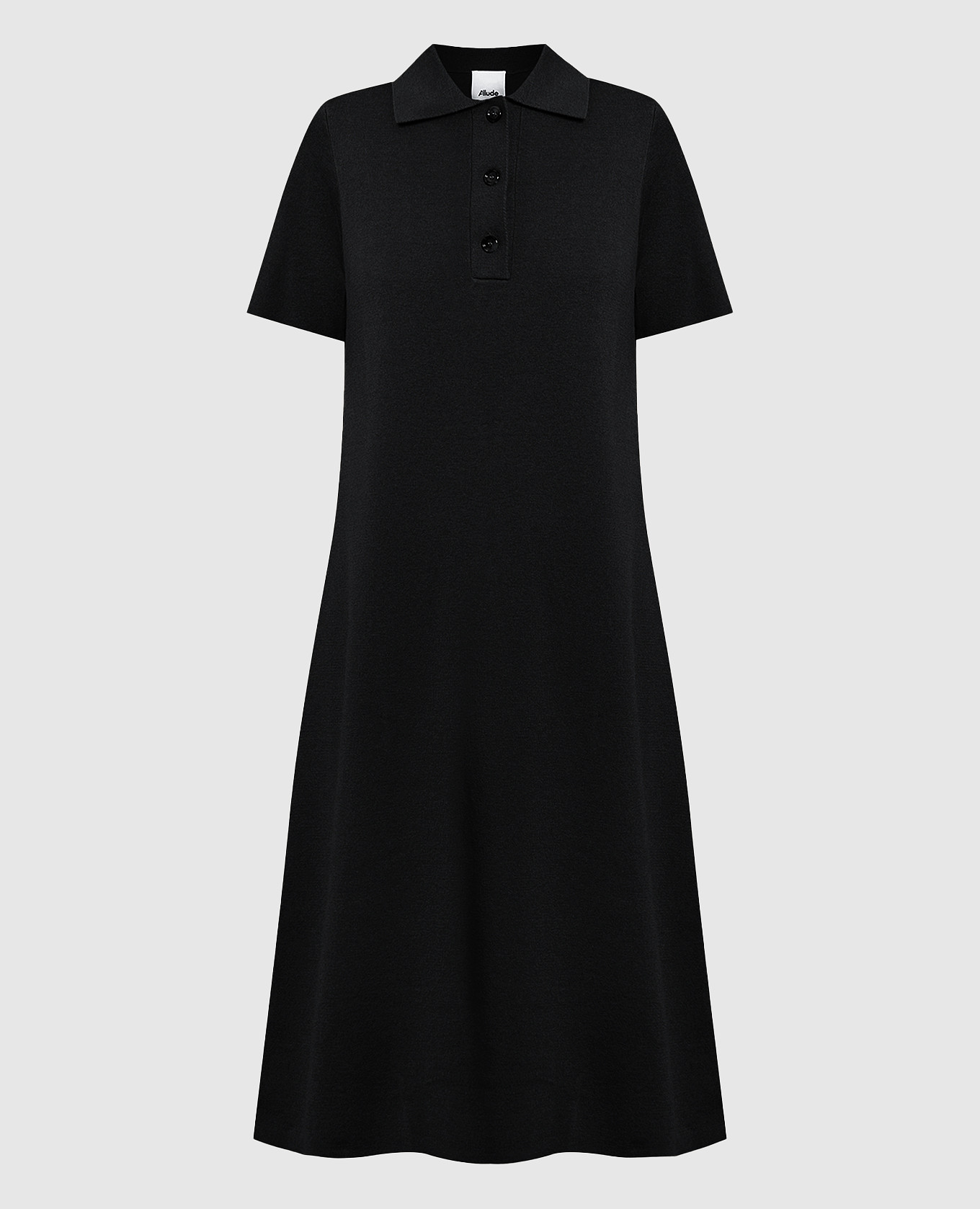Черное платье-поло