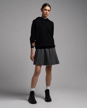 John Smedley Чорне худі Rae з вовни RAE
