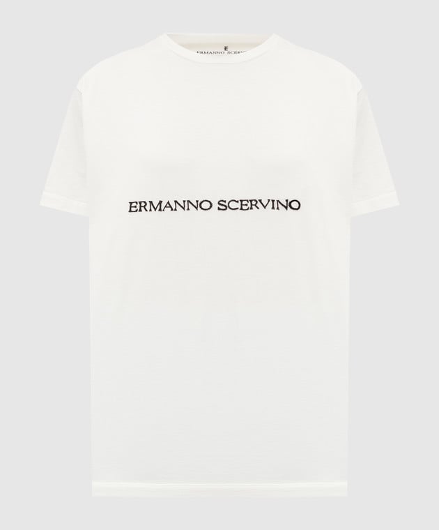 Ermanno Scervino Молочна футболка з логотипом D402L329APDUX