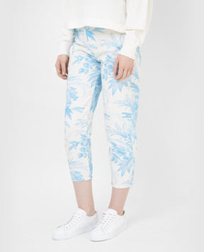 Twinset Укорочені джинси у принт Floral Toile De Jouy 221TP275A