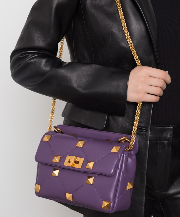 Valentino Фіолетова сумка крос-боді Roman Stud XW0B0I82BSF зображення 2