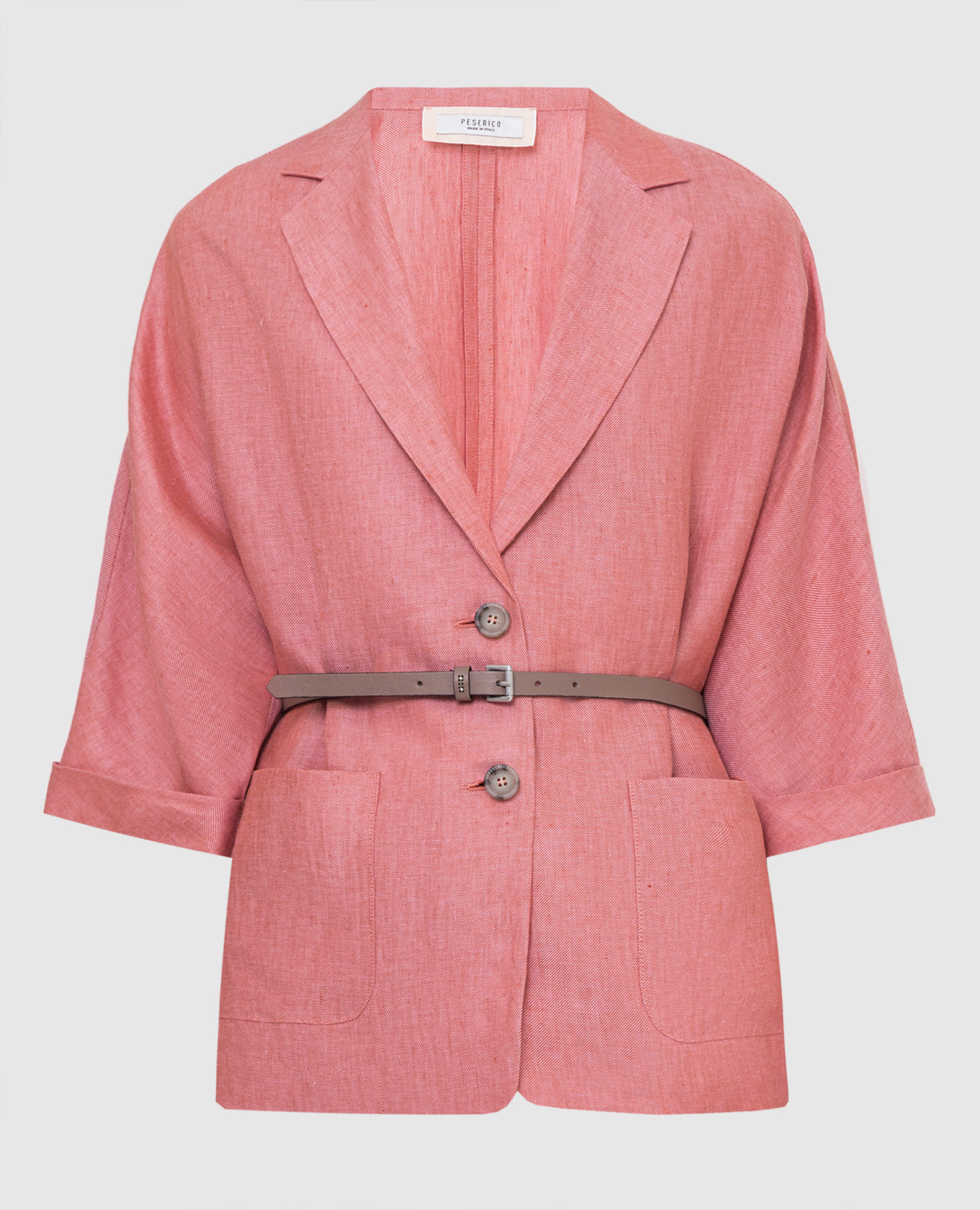 

Светло-бордовый льняной жакет, Жакеты