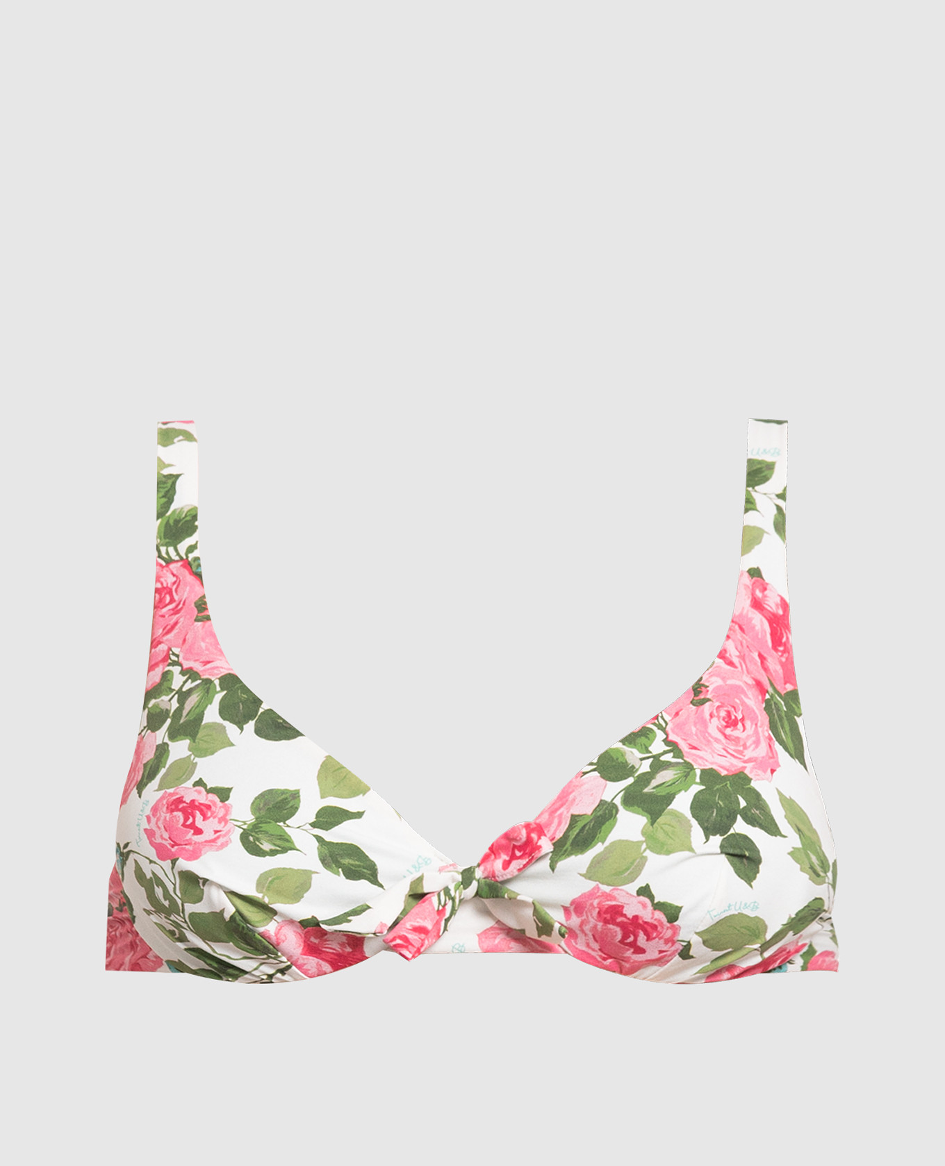 

Белый лиф от купальника в цветочный принт, Лиф от купальника