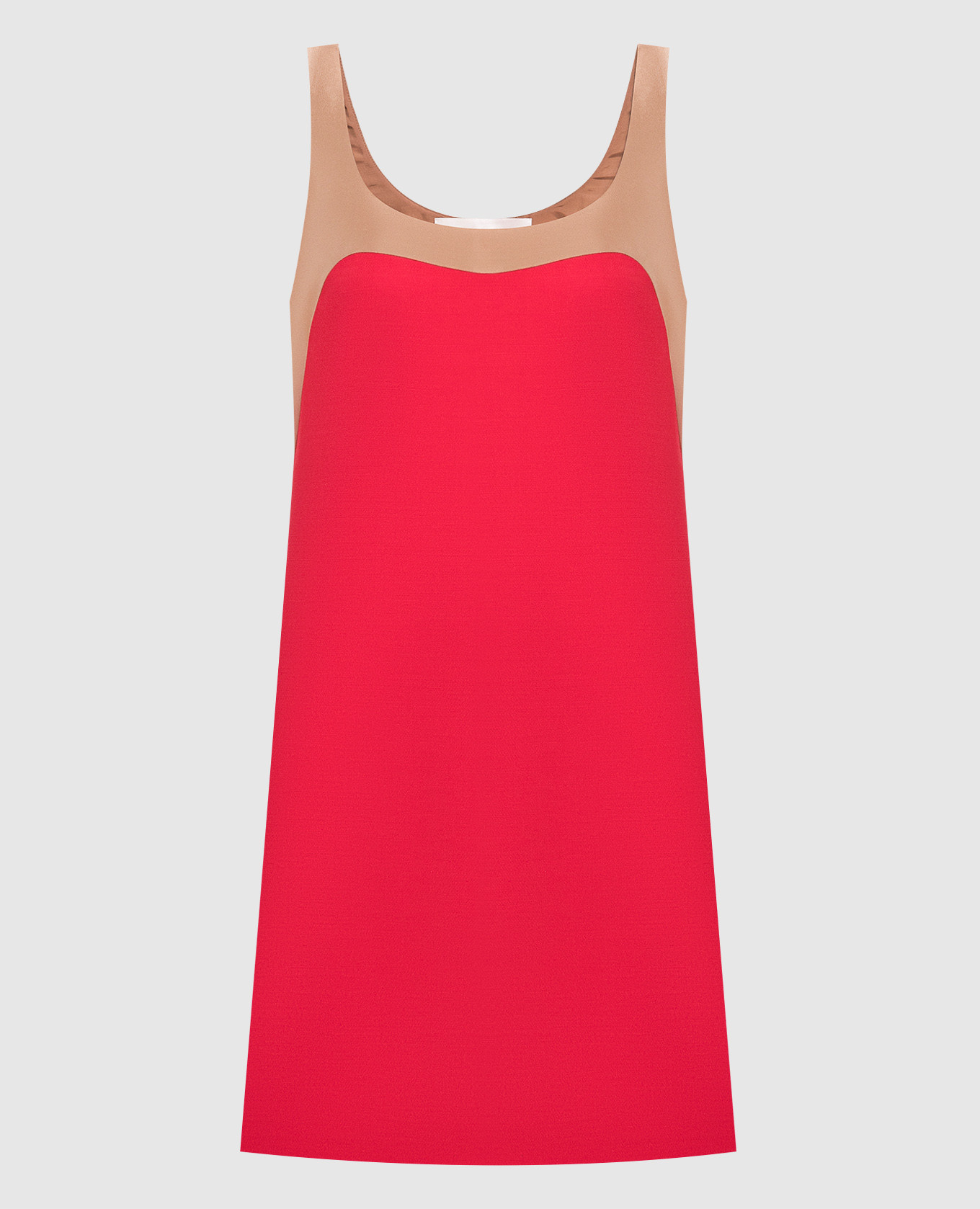 Красное платье с шерстью и шелком