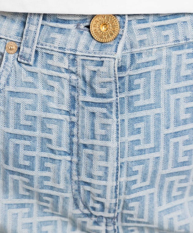 Balmain Blue jeans with logo monogram AF0MI020DD27 image 5