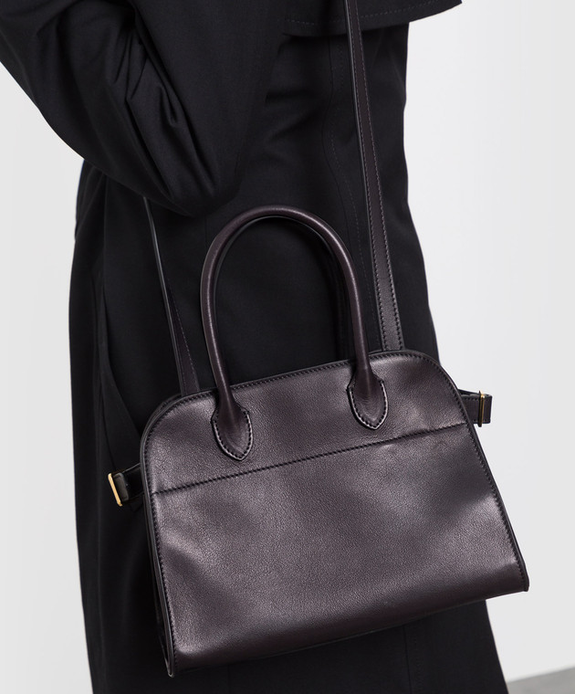 The Row Margaux Black Leather Tote Bag W1190L72 image 2