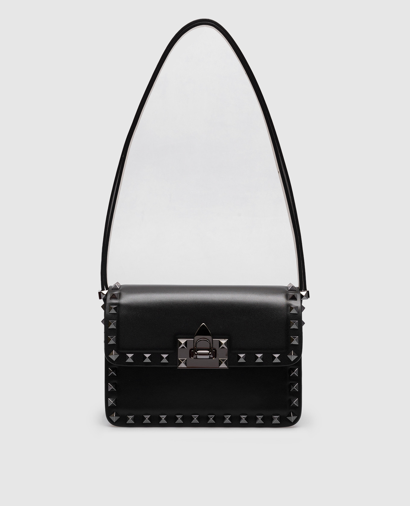 

Черная кожаная сумка кросс-боди Rockstud, Черный, Сумки через плечо
