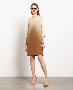 Ermanno Scervino Коричнева сукня з ефектом деграде D422Q388BZI