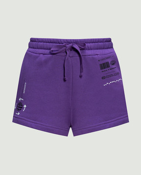 Dolce&Gabbana Фиолетовые шорты с принтом DGVIB3 FT003TG7K6Y
