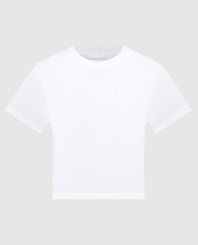 Helmut Lang Белая футболка с фактурным логотипом L10HW508