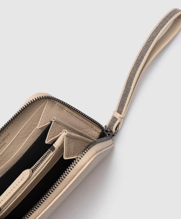 Brunello Cucinelli Бежевий гаманець з логотипом MWVND1352 зображення 4