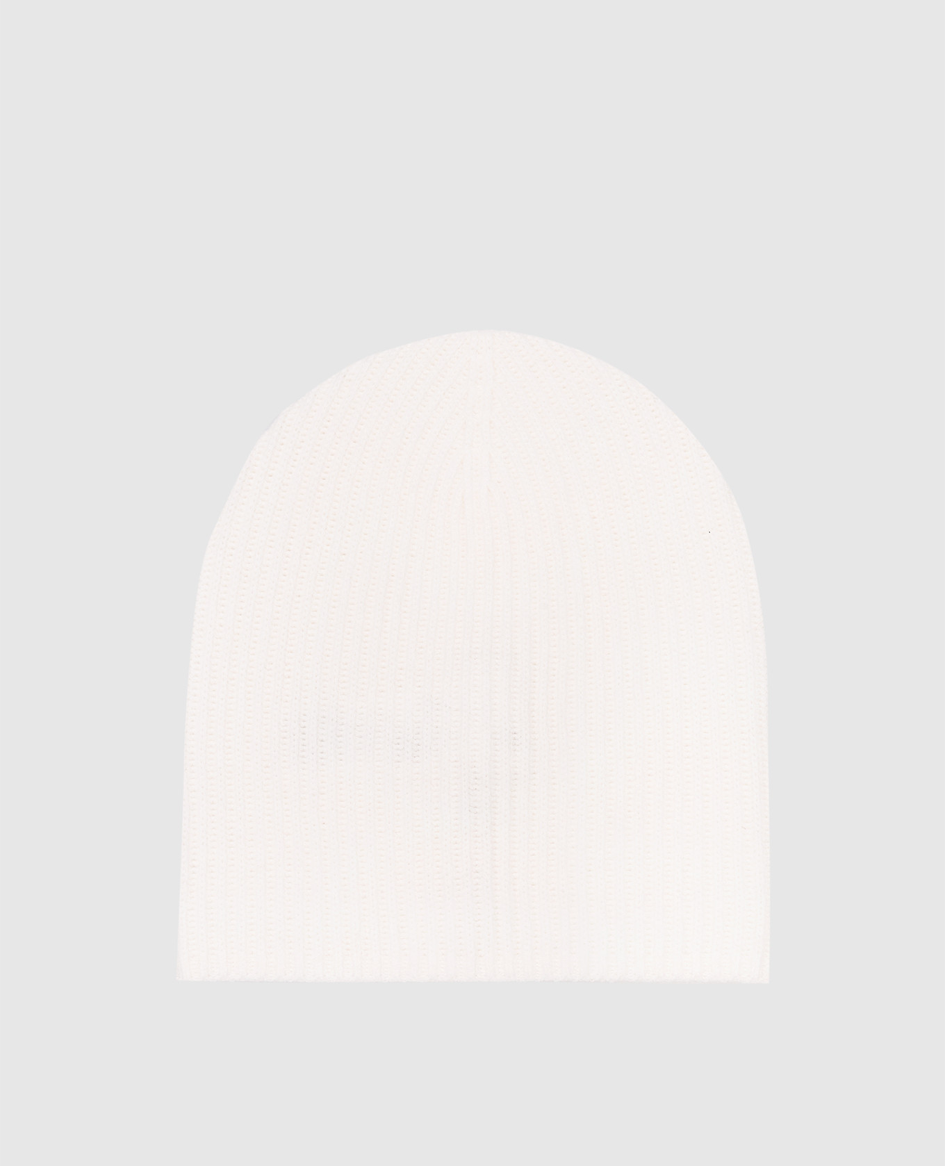 Белая шапка из кашемира