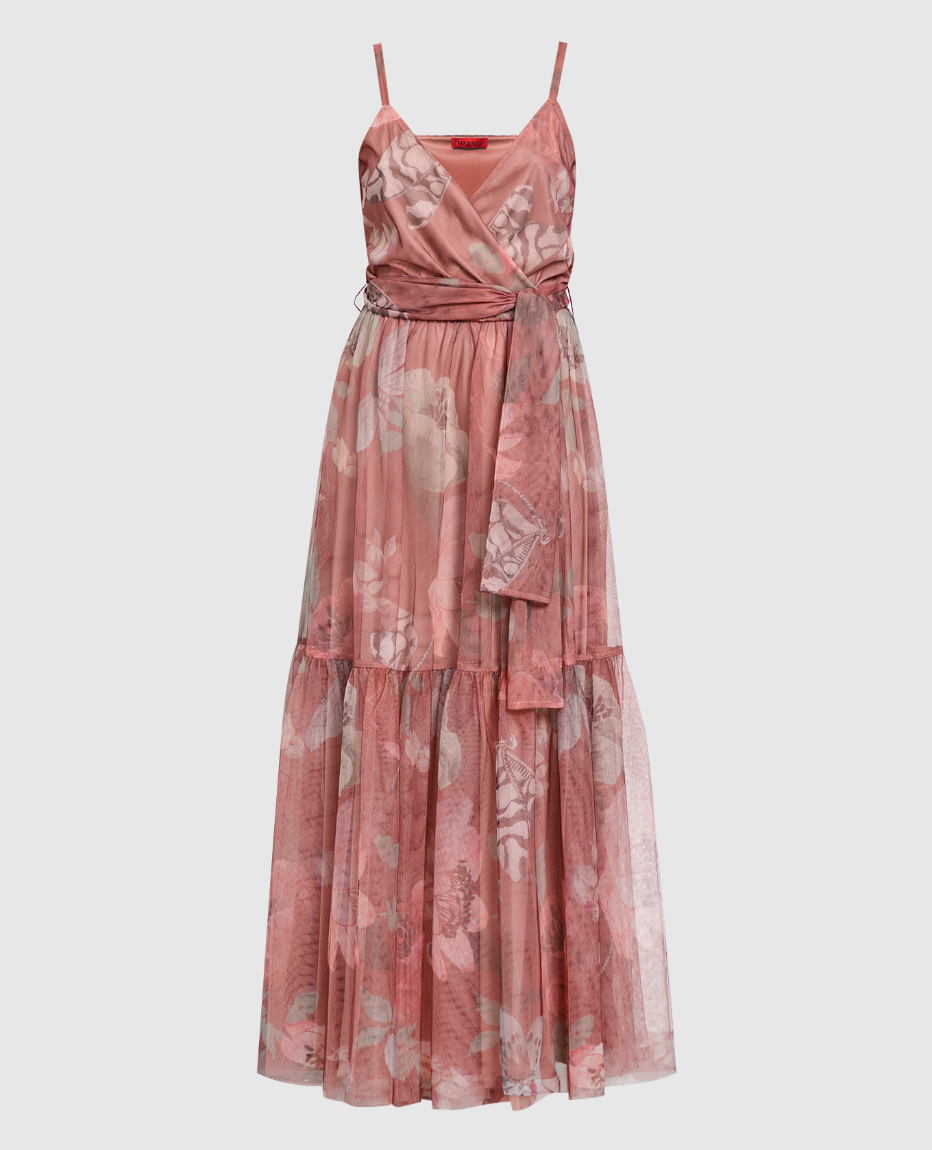 Бордовое платье с цветочным принтом