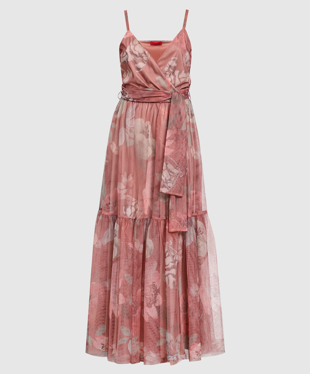 Max & Co Бордова сукня з квітковим принтом CHIOGGIA